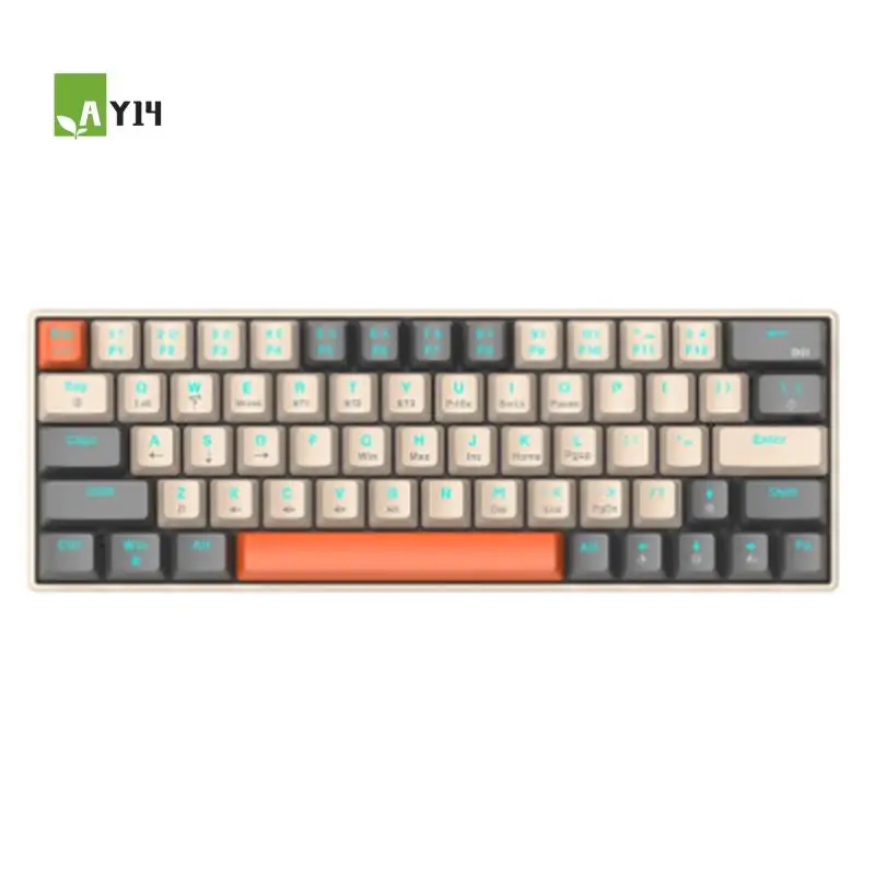 

AY14-игровая механическая клавиатура, 68 клавиш, RGB-подсветка с возможностью горячей замены для ноутбука