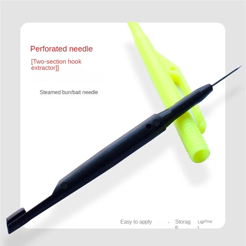 Kit de herramientas de atado de nudos a anzuelos, Kit de herramientas de atado de agujas de plástico, removedor de peces, recolector de nudos, amarillo, 1-10 piezas