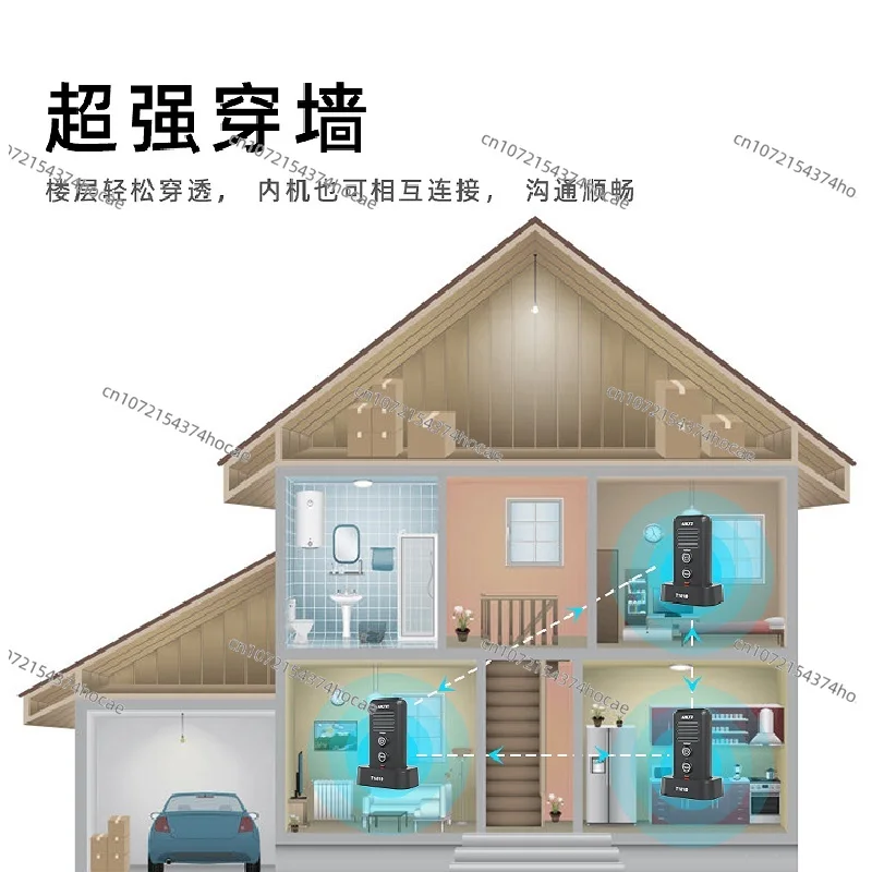 T1810 Two-way Voice Intercom Doorbell Wireless Doorbell 1st-10th Floor Two-way Intercom Long Standby Wireless Distance 1500M