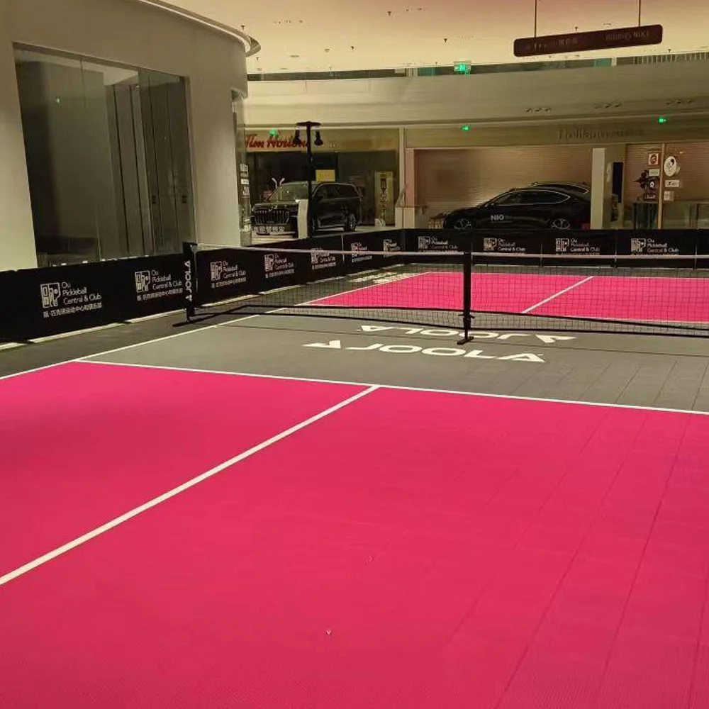 

Beable Custom Size Color Design Pickleball Court Interlock Flooring Plus Edging And Expansion Clean Easily Minimal Maintenance