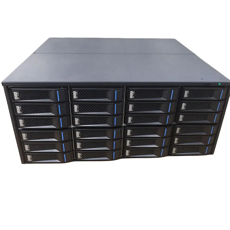NAS Chassis Hot Swap 24 Bays CRPS550W 40Gbps 2.5 3.5 HDD Cage Cascading For Server Home Storage