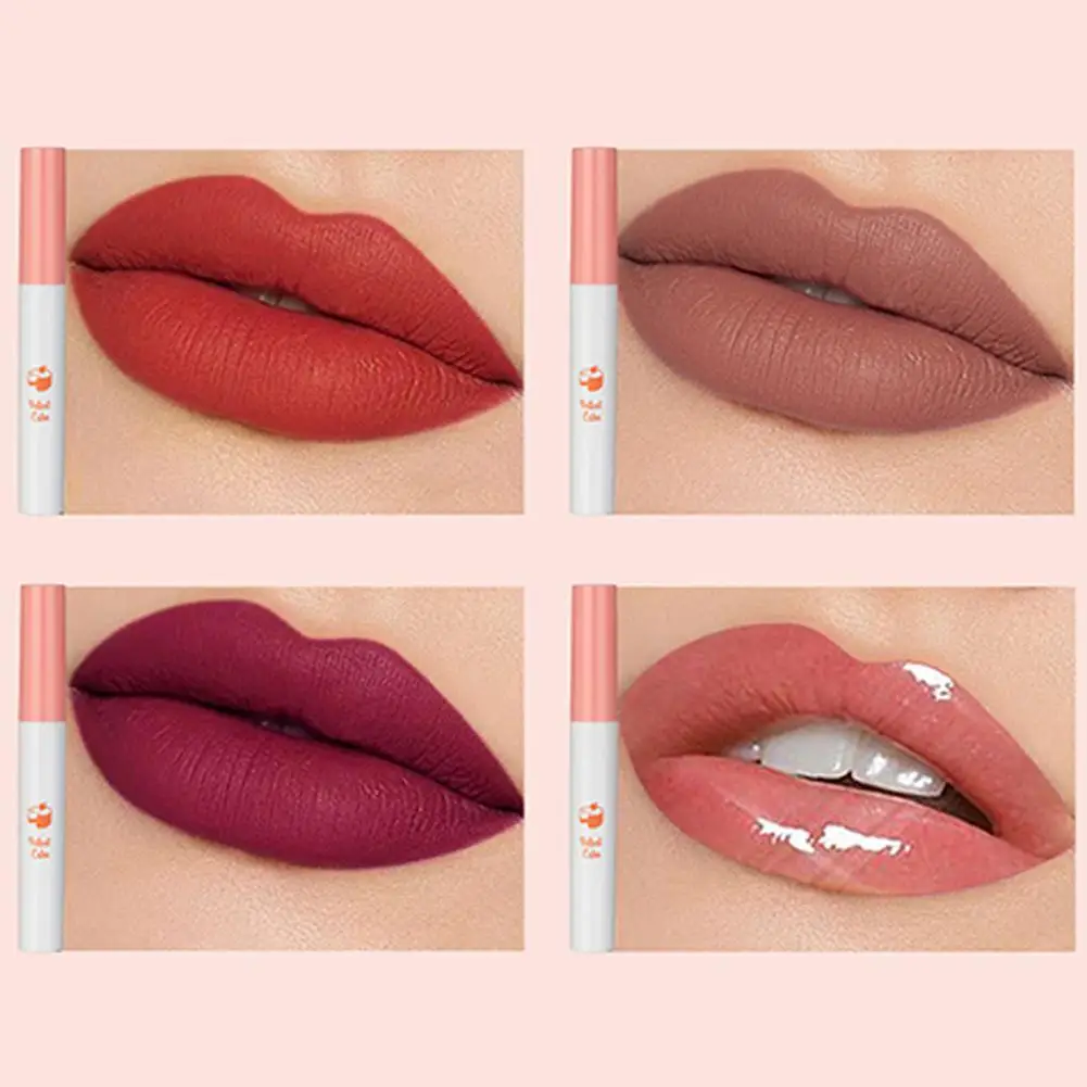 Nuevo lápiz labial cigarrillos brillante 10 colores caja de tinte de labios juego de lápiz labial de larga duración 24 horas juego de lápiz labial impermeable