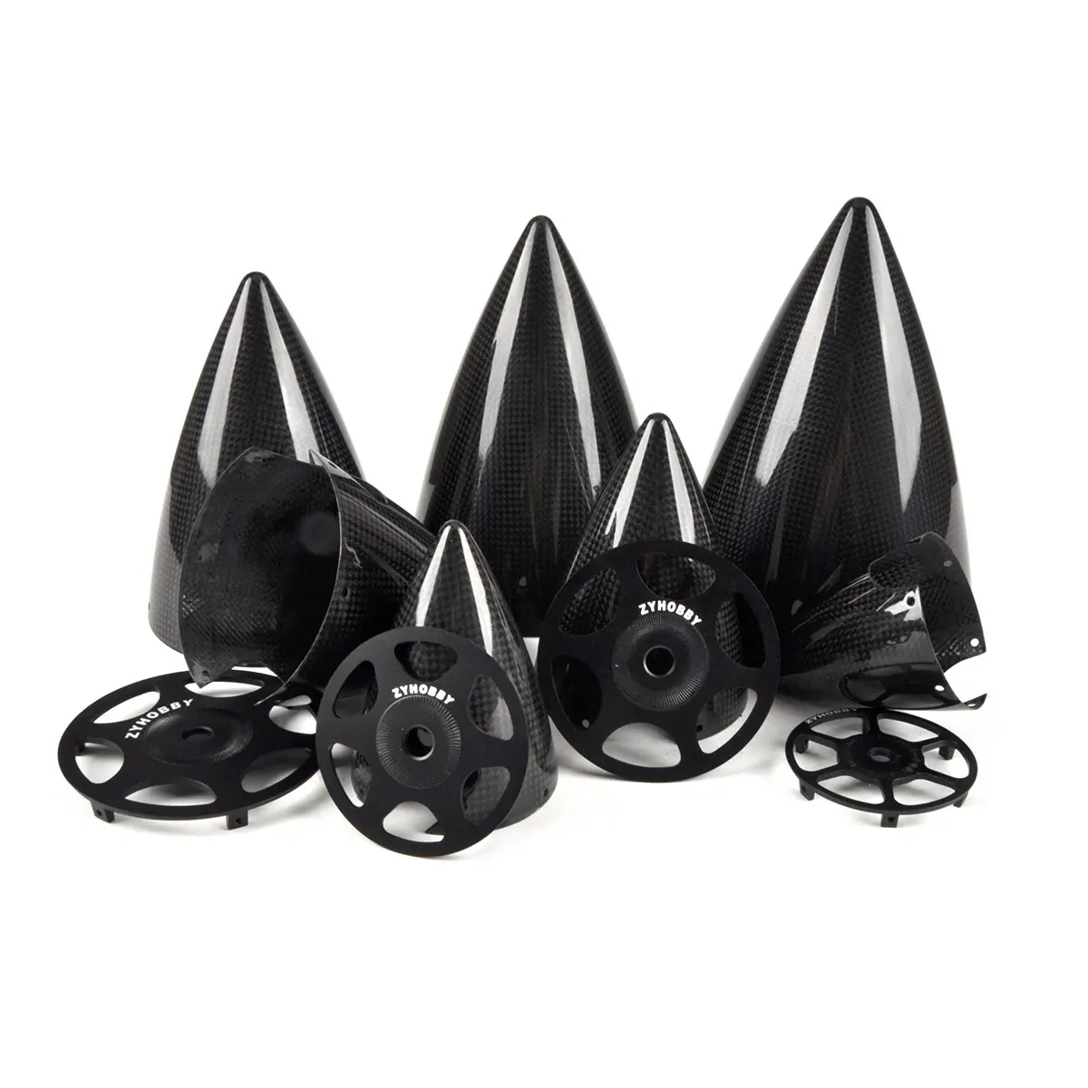 1Pc ZYHOBBY Light Carbon Fiber Spinner 2-blade Prop Cone For RC Airplane Model 2.75\'\'3\'\'3.5\'\'4\'\' 4.5\'\'5\'\'5.5\'\' inch