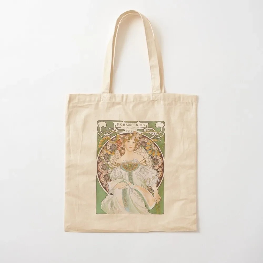 

HD. F. Champenois, by Alphonse Mucha HIGH DEFINITION (Original colors) Tote Bag tote bag Large bags for women Tote Bag