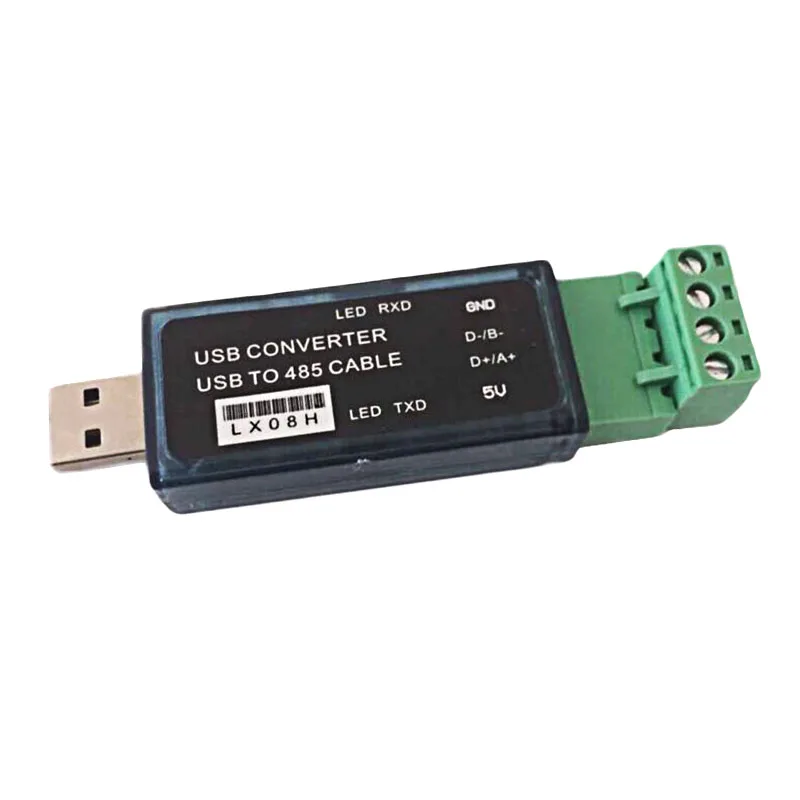 LX08H USB to RS485 RS-485 Converter Adapter, Serial Port Debugging Tool for PLC Communication