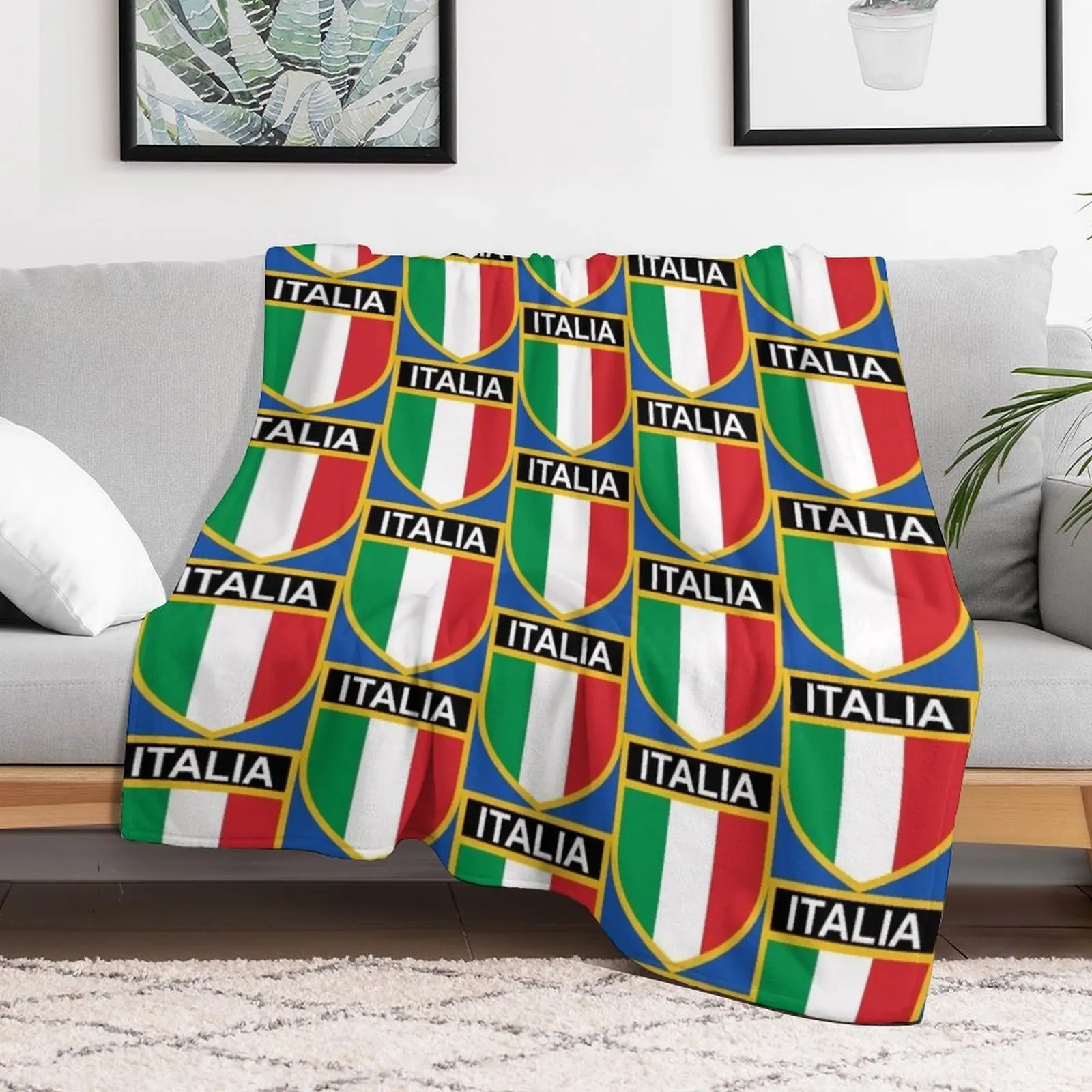 ITALIA Italy Italian Flag Tricolore Scudetto Throw Blanket valentine gift ideas Designers Summer Beddings Blankets