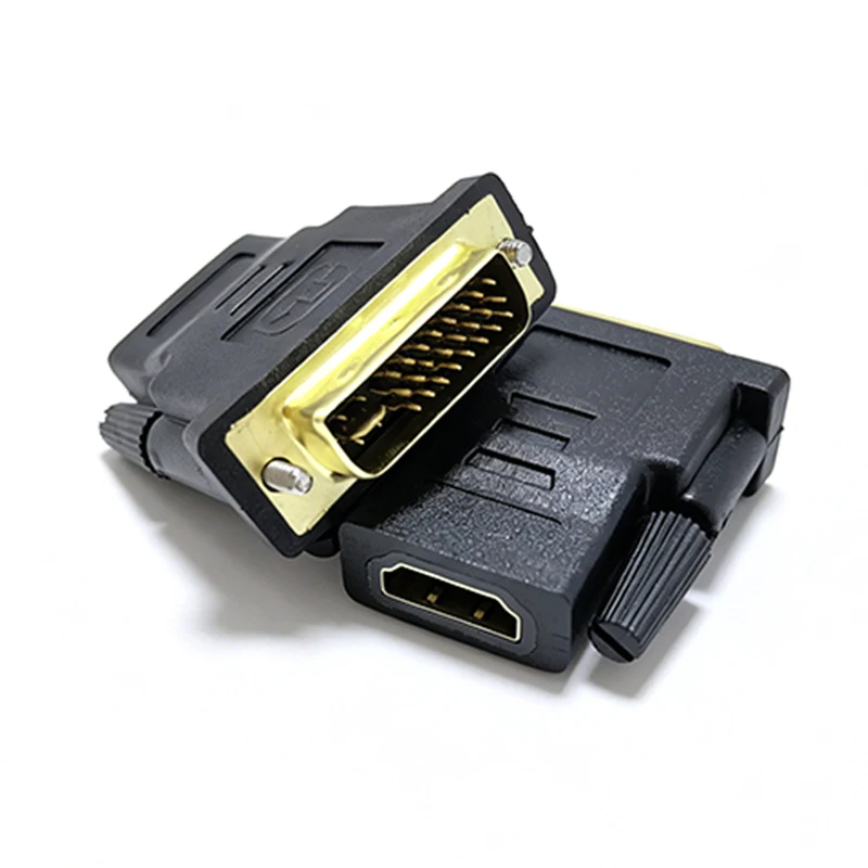 DVI 24+5 Male to HDMI-compatible Female Adapter Gold Plated Plug 1080P Video Converter for HDTV Projector Monitor