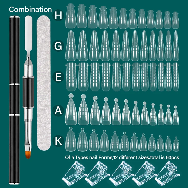 Fili Dual Formulieren Nail Extension Formulieren Kit Uv Gel Top Mal Voor Amandel Franse Kist Valse Nagel Manicure Snel Gebouw Systeem Tips