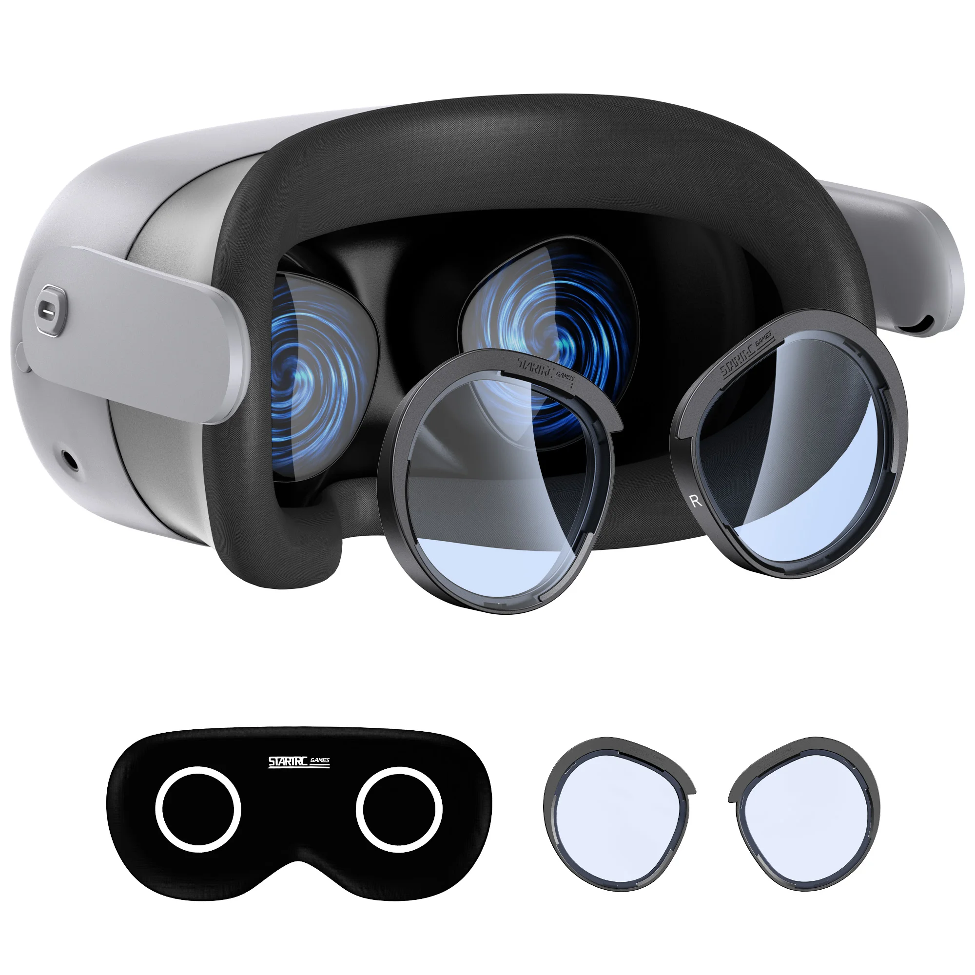 Lens Protector Set Compatible with Meta Quest 3S/Quest 2 Accessories, Soft Lens Protector Cover,Blue Light Blocking Glasses