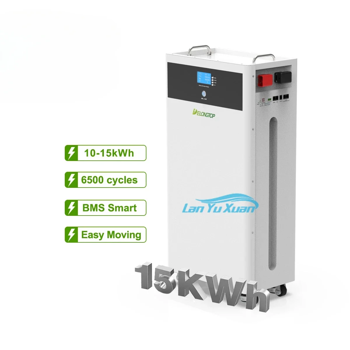 Bateria de lítio solar de 51.2v 15kwh, BMS LiFePO4 integrado