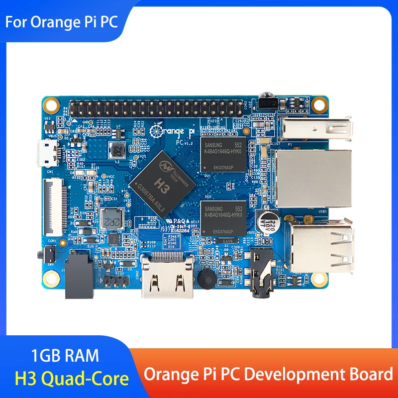 

ПК Orange Pi, 1 ГБ ОЗУ, макетная плата H3, четырехъядерный процессор, поддержка Android Ubuntu Debian, компьютер с изображением для ПК Orange Pi