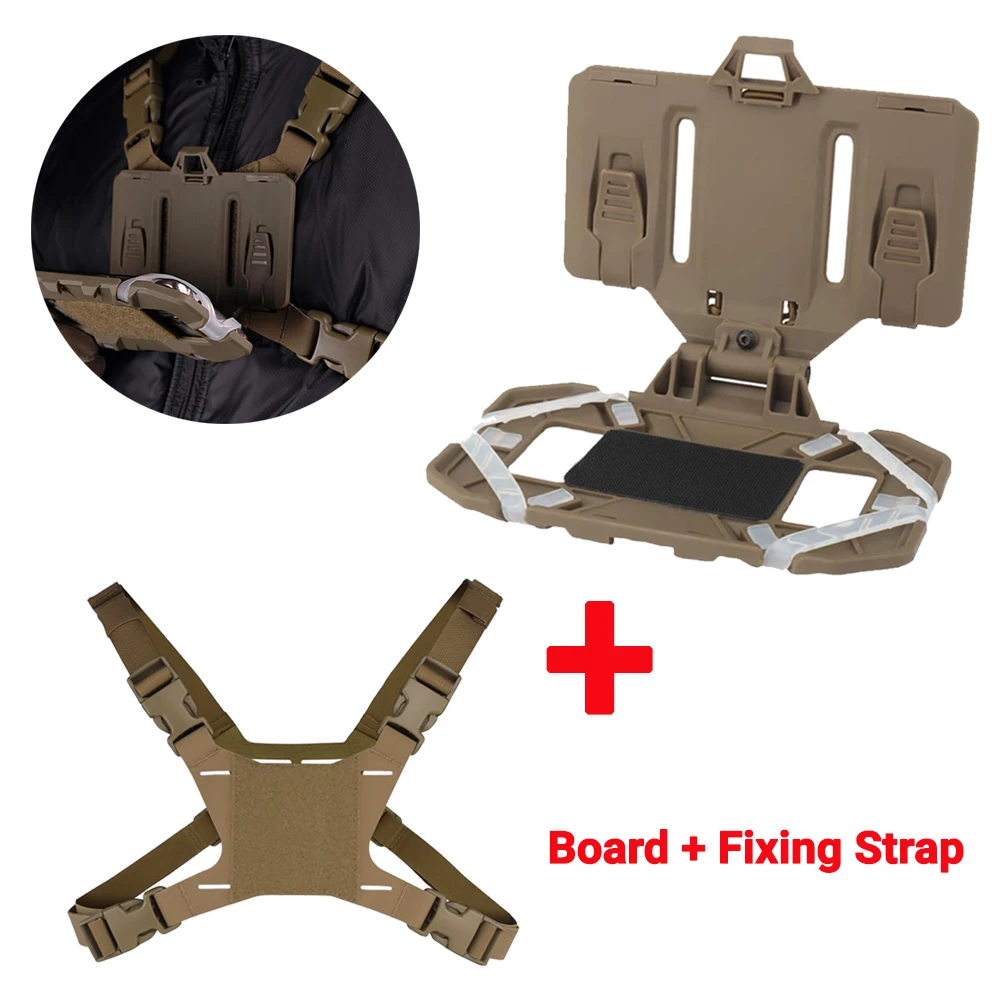 

Tactical MOLLE Folding Navigation Board CS Airsoft Map Case with Vest Panel Mount Strap Admin Panel Mobile Phone Holder