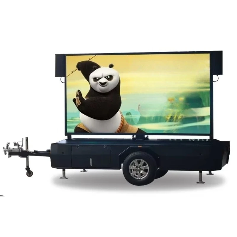 Outdoor Large Advertising Trucks LED Digital Signage Screen  P8 Full Color Mobile Outdoor Trailer LED Screen Advertising