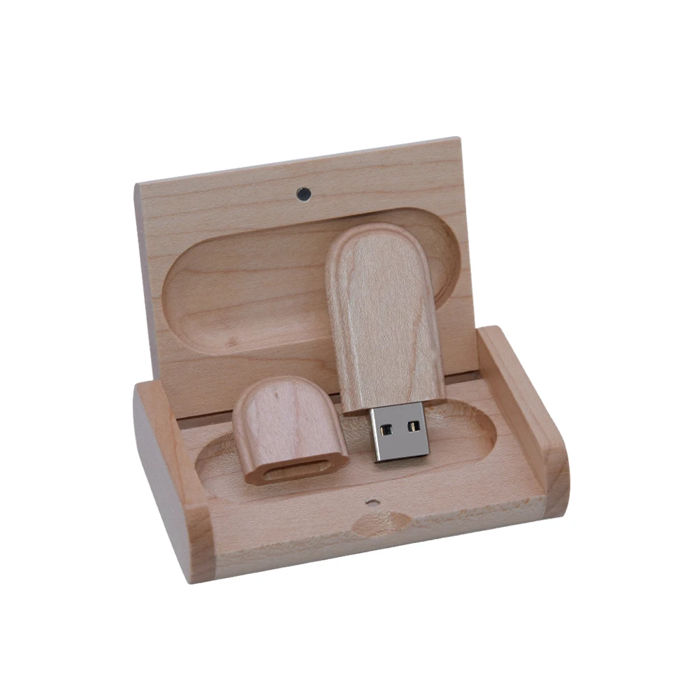 Hoge Snelheid Houten Ubs 2.0 Flash Drive 4G 8G 16 Gb 64Gb 128G Bruiloft Geschenken Box Custom Logo Memory Stick Echte Capaciteit