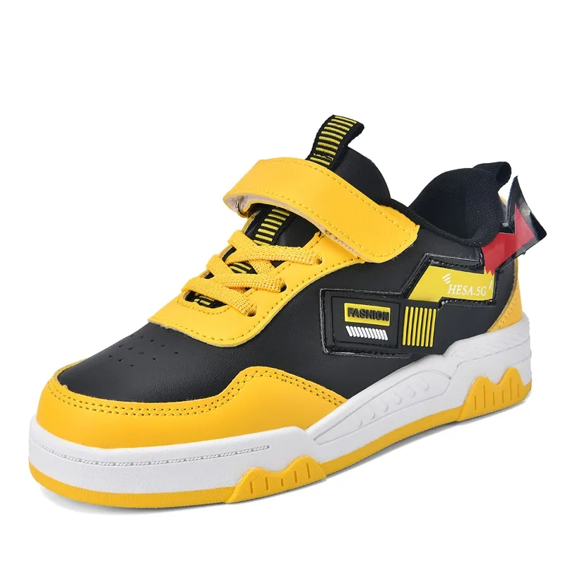 

Детские модные спортивные кроссовки с мультяшным принтом, из искусственной кожи, повседневные, нескользящие, для прогулок на улице, для мальчиков