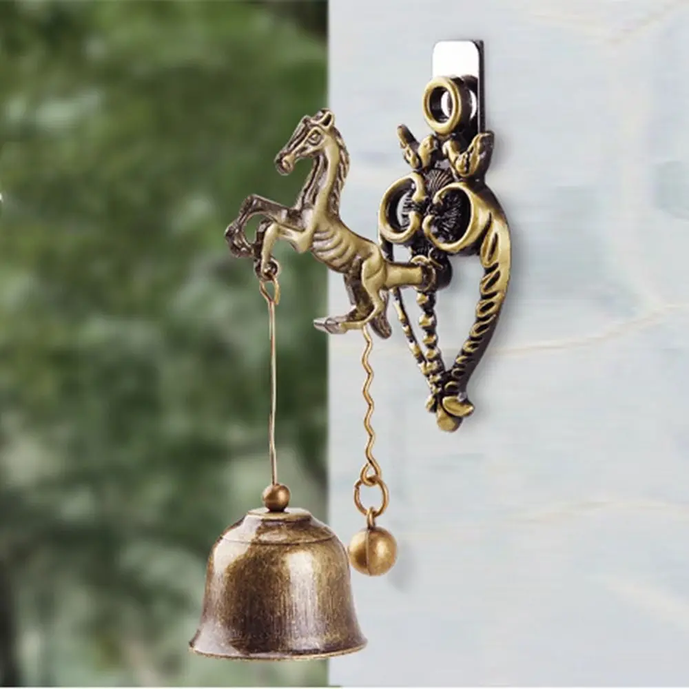 

Creative Yard Decoration Owl shape Mascot Horse Home Decoration Metal Bell Animal Doorbell Wind Chime Wall Hanging Ornaments