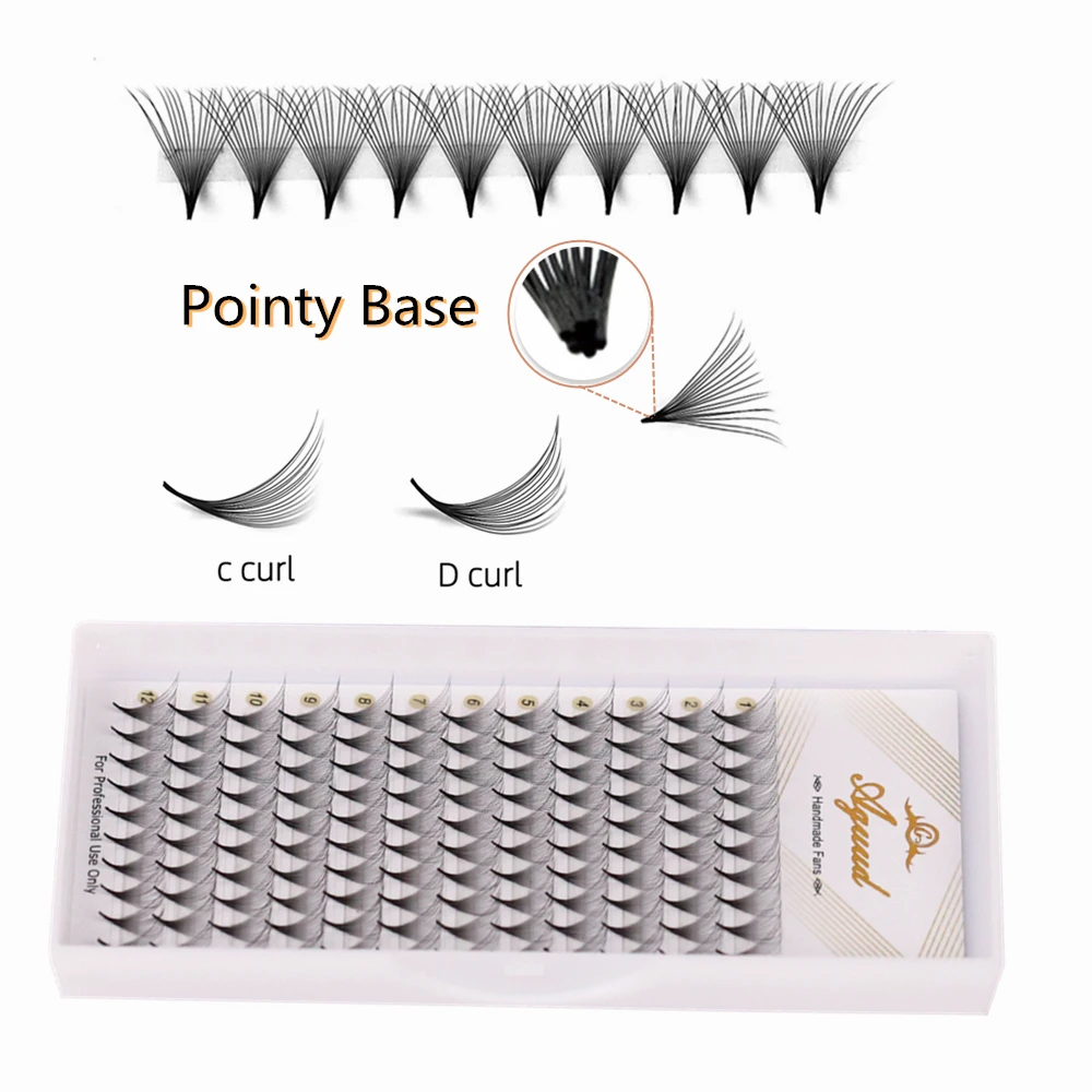 

AGUUD Korea Premade Volume Fans 4D 5D 6D 7D 8D 10D 12D 14D 16D Individual Lashes Pointy Sharp Stem Faux Mink Eyelash Extension