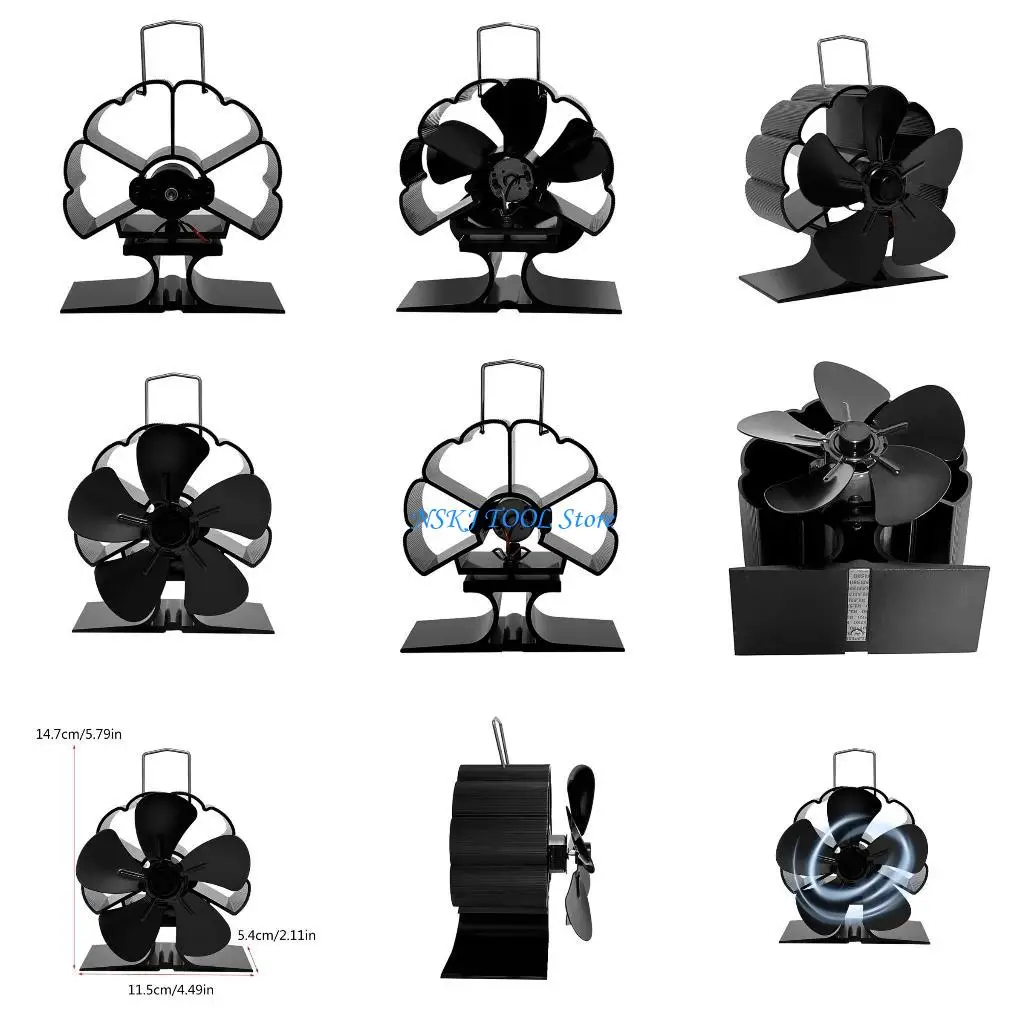 

L8RC -Starting Plant Fean 5BLADE HEAT PEALTED PLOVE FEN Вентилятор не требуется электричество