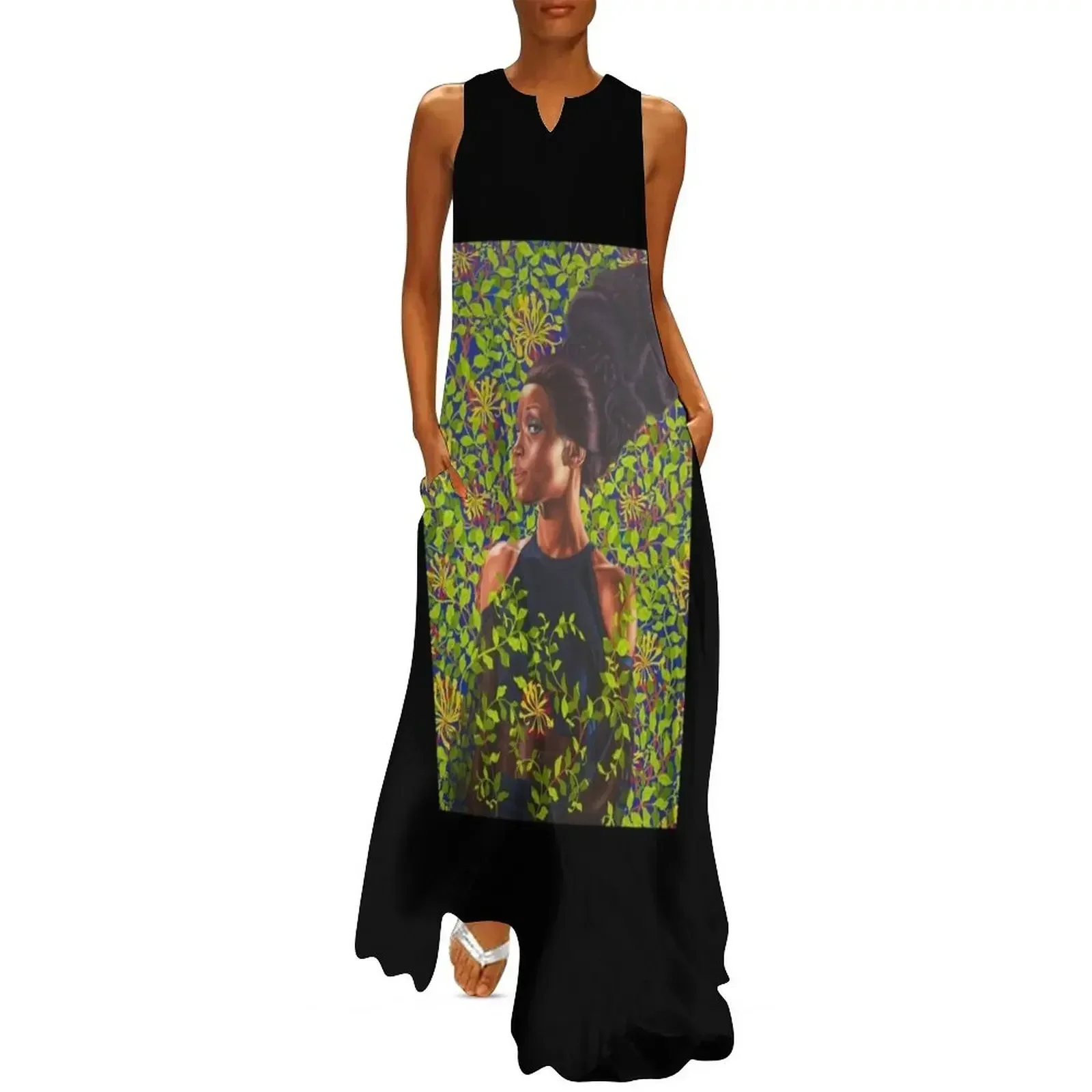 

kehinde wiley Art Long Dress Summer women's clothing chic and elegant woman dress sexy dress for women