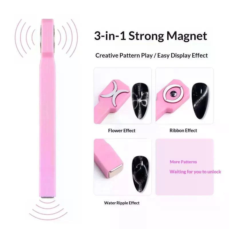 1Pcs Special Three-in-One Magnet Strong Fancy Multifunctional Magnet New Nail Art Cat Eye Nail Art Tool Home Use