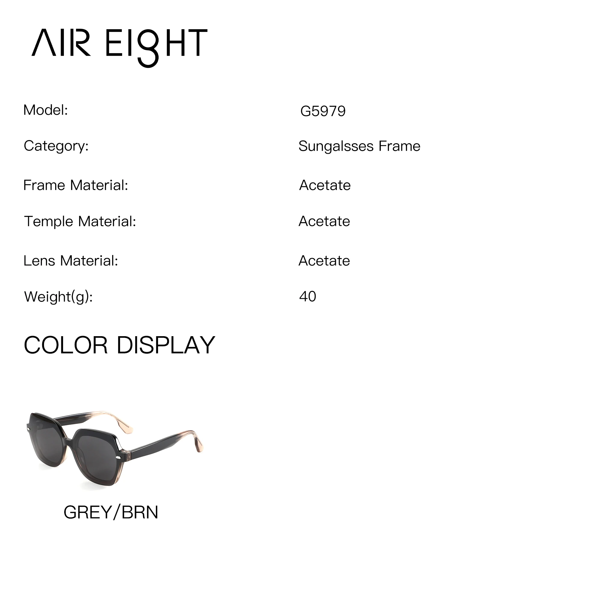 AIREIGHT M Size Acetate Polygon Myopia Magnetic Clip On Prescription Eyeglasses for Women UV420 Blue Light Progressive Glasses