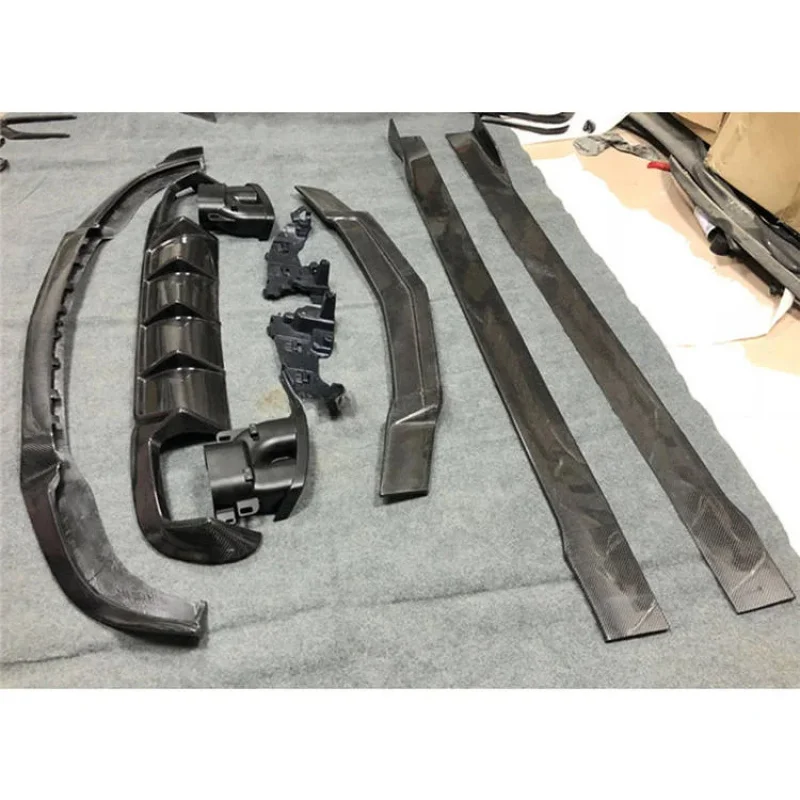 Carbon Fiber Front Bumper Lip Rear Diffuser Spoiler Side Skirts Aerodynamic Parts For W212 view 5