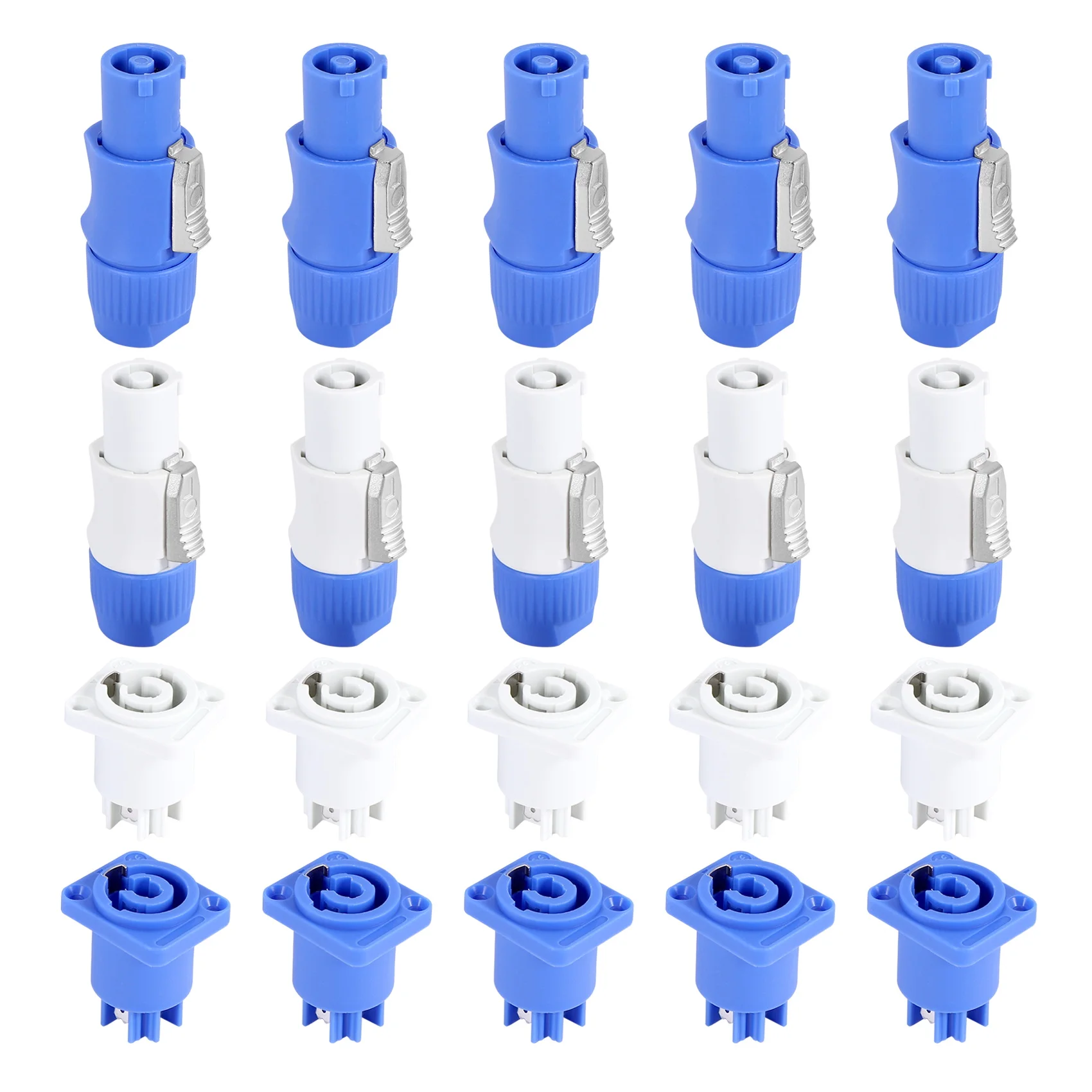 파워콘 A 타입 NAC3FCA + NAC3MPA-1 섀시 플러그 패널 어댑터, 10 세트