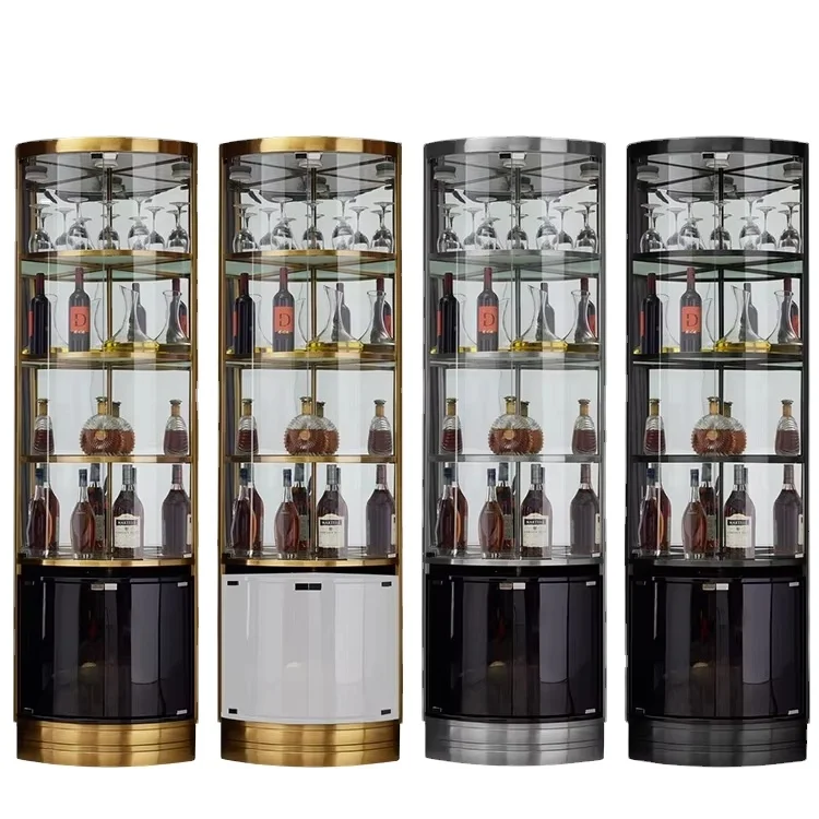 Beliebte Edelstahl maßge schneiderte Wein regal Display Side board Schrank Glass öffnung
