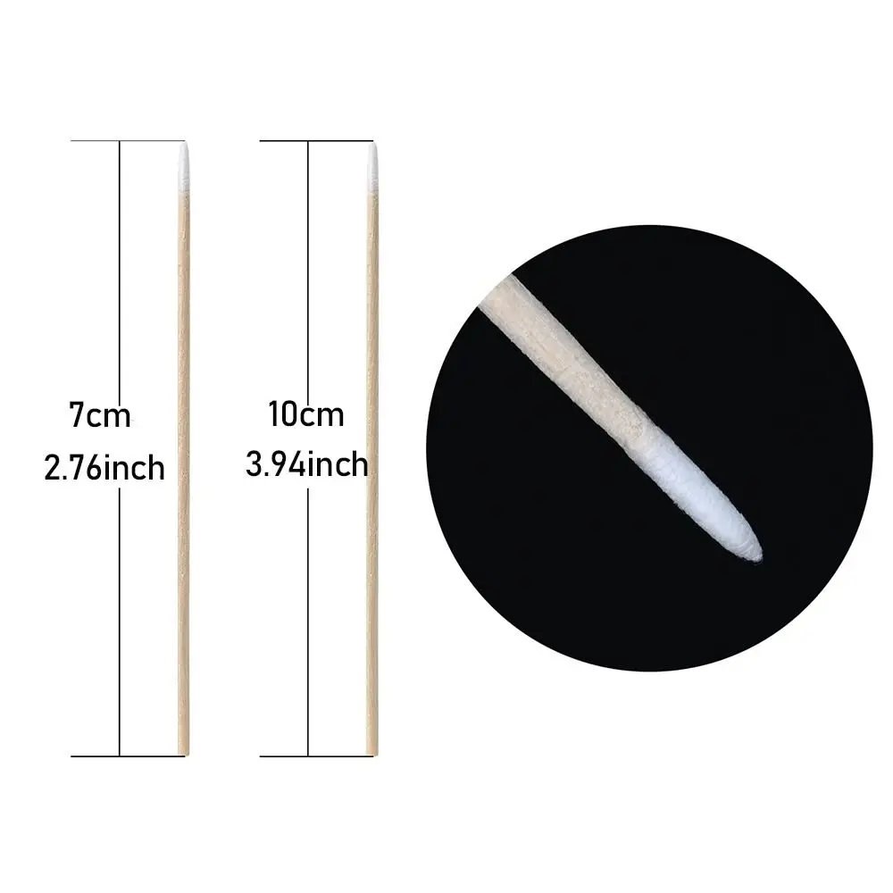 100 pezzi tampone di cotone per legno a doppia estremità senza cloro pulizia quotidiana dispositivo di rimozione ipoallergenico bastoncini puliti monouso ultra-piccolo