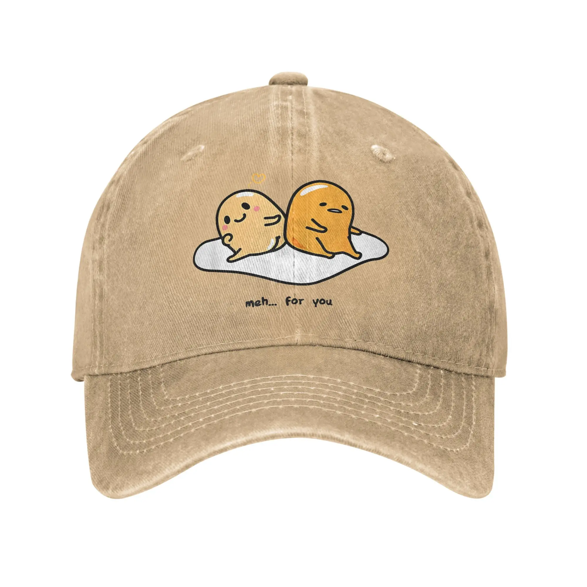 

Gudetama Love Meh for You мытая бейсболка модная солнцезащитная шляпа дальнобойщика летние женские и мужские бейсболки для пешего туризма и рыбалки