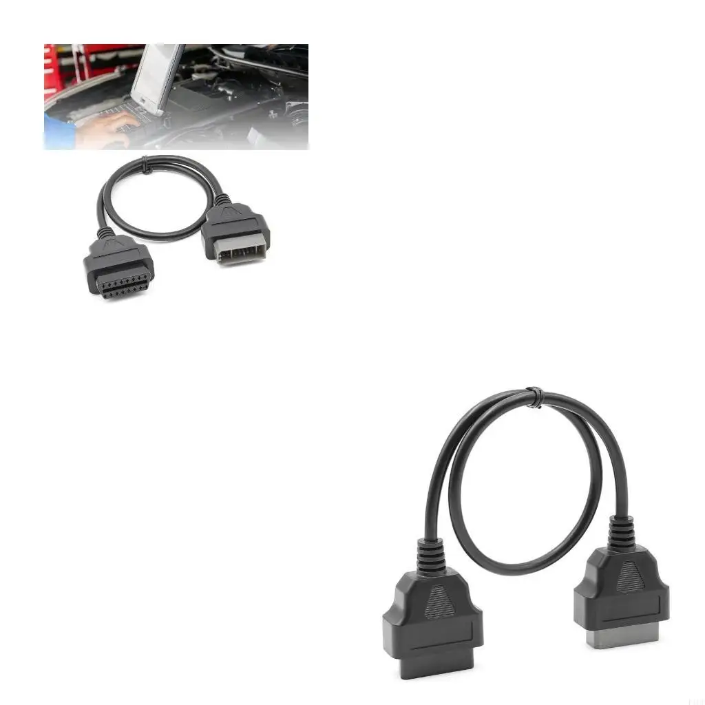 F1CF 14Pin to OBD2 16Pin Female Diagnostics Cable OBDII Extension Cable