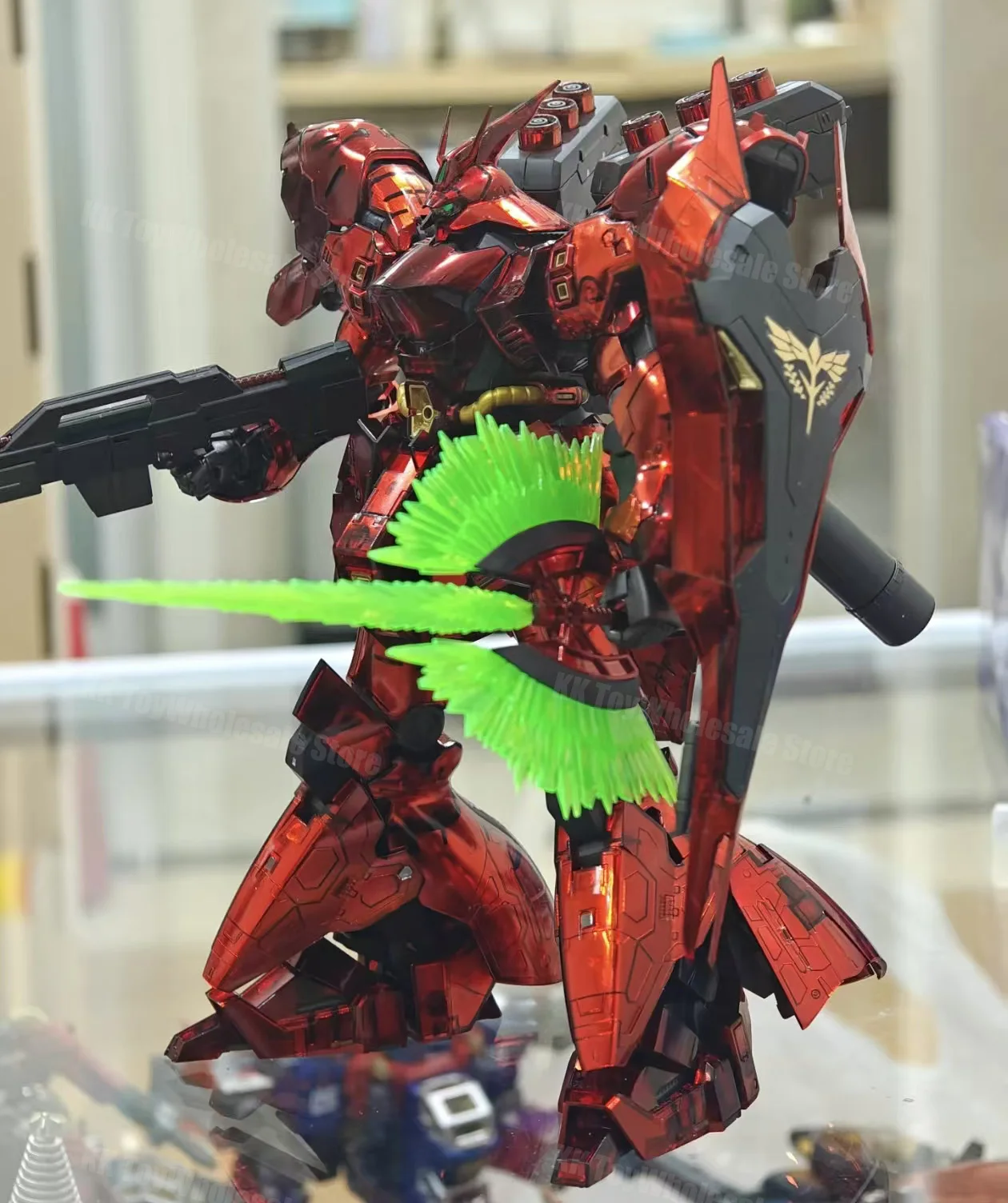 GAOGAO Model RG 1/144 MSN-04 Sazabi Metallic Clear Coating Assembly Model KitsPlastic skelet Action Figure Robot Plastic Model