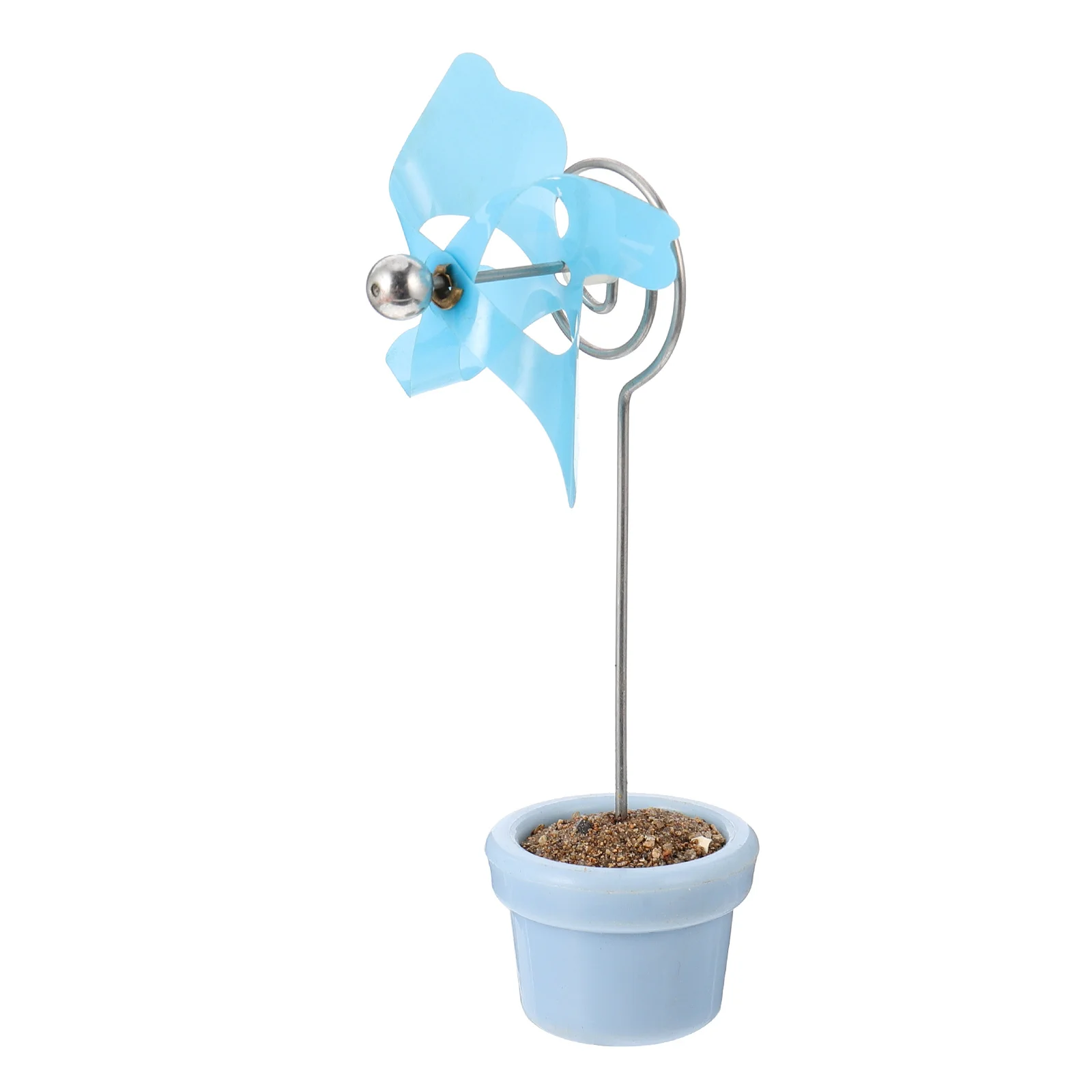 

1pc Windmill Photo Clip Flowerpot Desktop Decor Bonsai Design Tabletop Picture Holder For Office Home Study Decoration