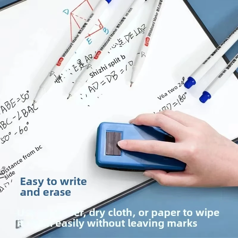 4/12pcs 0.5mm Magnetic Dry Erase Markers Whiteboard Marker Pen Office School White Board Stationery Extra Fine Tip Multicolour image 2