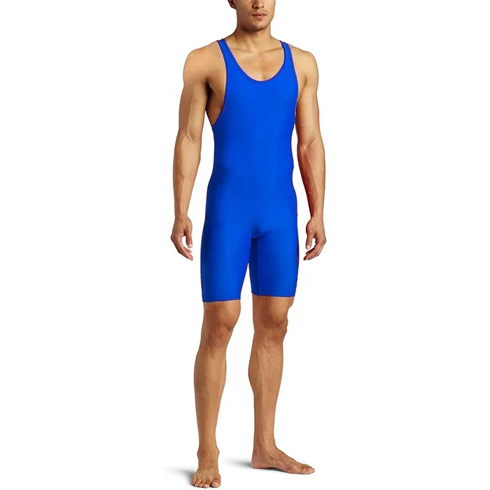 Plain Color Wrestling Singlet Bodysuit Leotard Outfit Underwear GYM Sleeveless PowerLifting Clothing Swimming Running Skinsuit