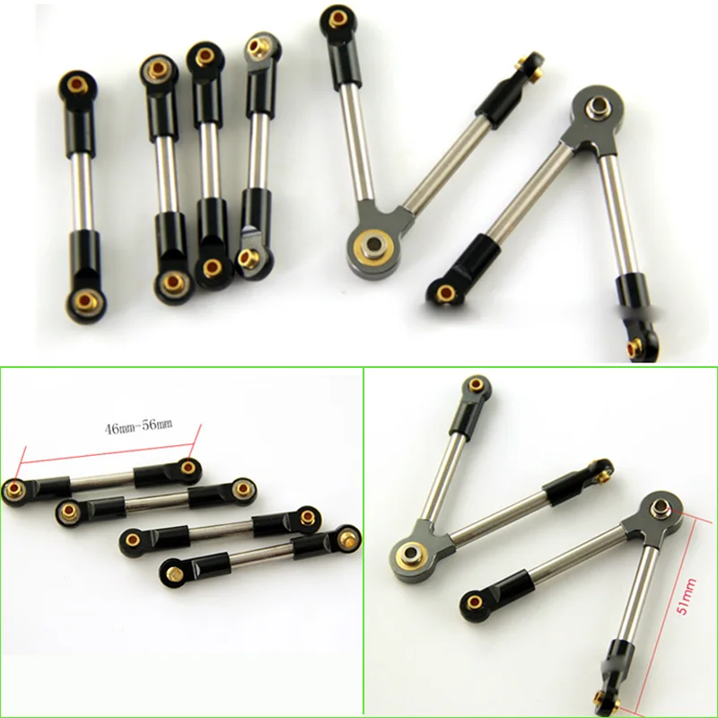 1:14th Scale Meta Simulation Tie Rod for Tamiya RC Truck SCANIA 770S R620 VOLVO BENZ Arocs MAN TGX Car Accessories