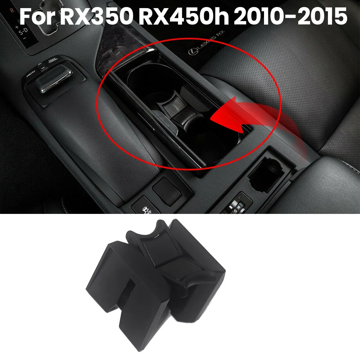Limited Time Offer Center Console Cup Holder Insert Divider For LEXUS RX350 RX450H 2010 2011 2012 2013 2014 2015 New 55618-0E040