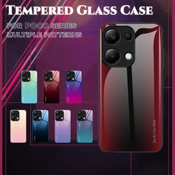 POCO M6 Pro 4G Tempered Glass Case For POCO X6 M6 F5 X4 X5 X3 M4 M3 F2 Pro 5G GT F4 F3 M5S F1 C65 C40 Smooth Silicone Case Cover