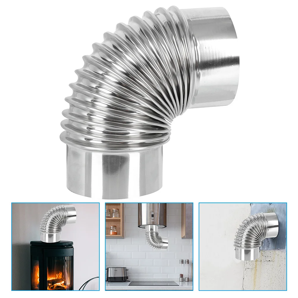 

Chimney Exhaust Pipe Tube Stainless Steel Tubes Chimneys and Stoves Pipes Hose Metal Wood Fire Heat