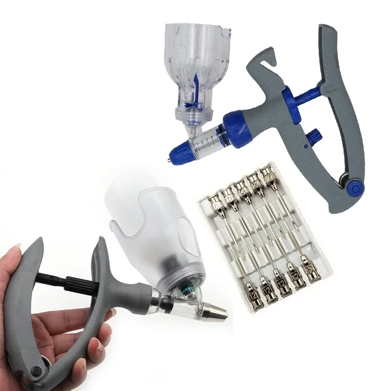 

1ml/2ml /5ml Automatic Veterinary Continuous Syringe Animal Injection Adjustable Vaccine for livestock Pig Cattle Sheep