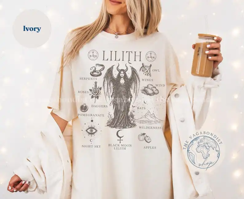 Symbols of Lilith   Shirt | Witchcraft Dark Academia Graphic Tee
