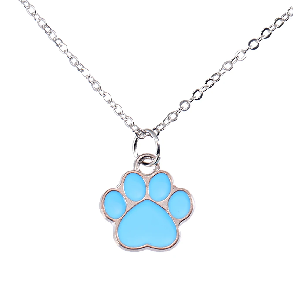 1 Set (3 Pcs) Hot Selling Cute Alloy Enamel Cat Claw Charm Fashion Pendant Earrings Necklace Jewelry Wholesale for Women Gifts