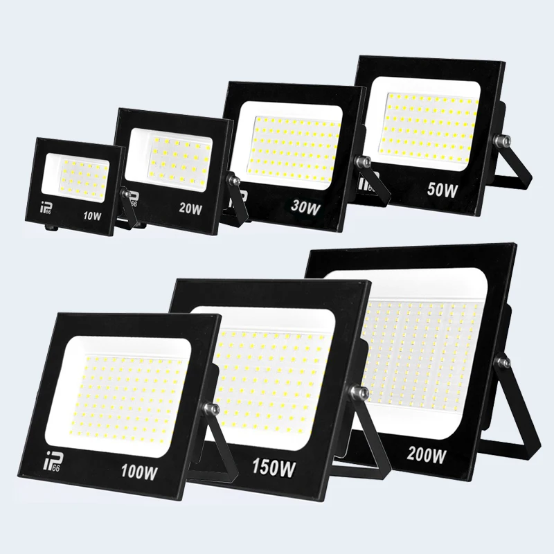 Floodlight Outdoor LED IP66 Waterproof Path Light Spotlight 10W 20W 30W 50W 100W 200W Outdoor Garden Porch Courtyard Lamp