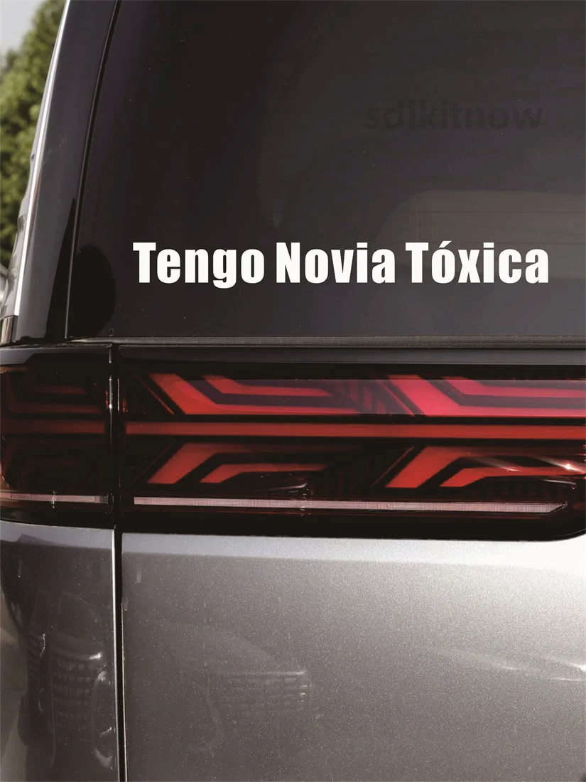AliExpress sdikitnow Custom Text Car Sticker love tengo novia toxicaI have a toxic girlfriend Name NICKNAME Window Laptop Bike Motorbike Helmet Decal