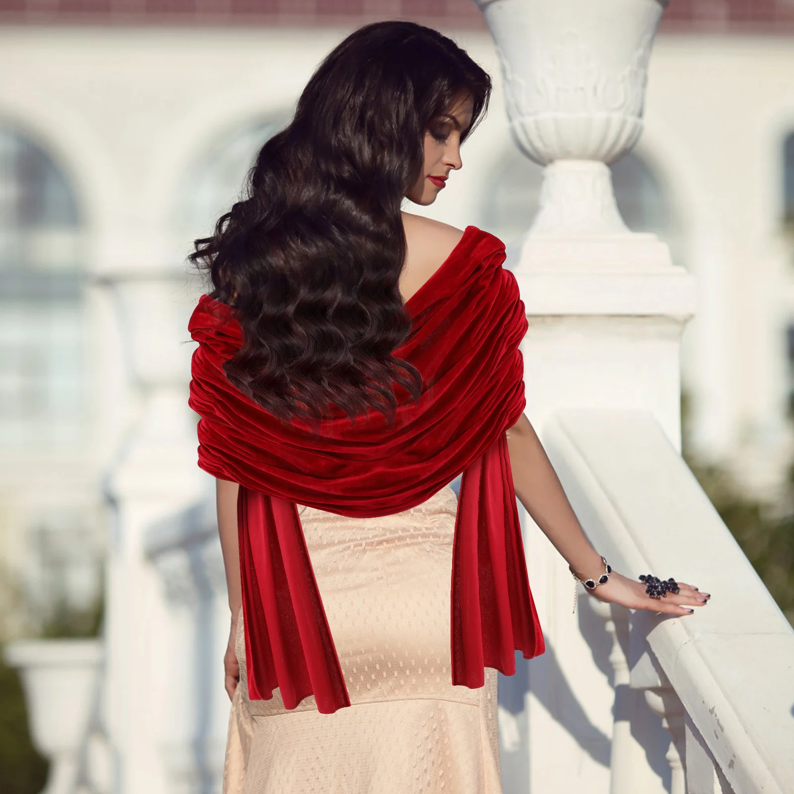

1pcs Soft Warm Elegant Scarf For Women Shoulder Formal Event Shawl Wraps For Women Formal Wedding Woman Holiday Party Accessory