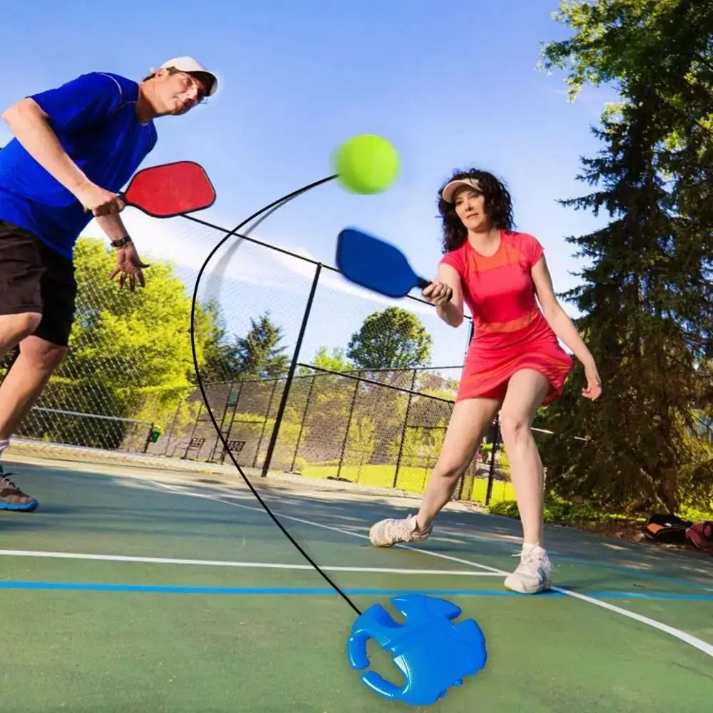 Entrenador de pelota de tenis de autoestudio con zócalo de pelota de cuerda herramienta de práctica de tenis ejercicio profesional equipo de tenis principiante