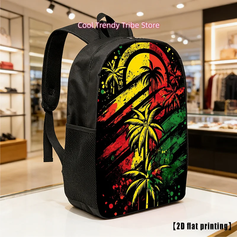 Reggae Music, Lightweight, Large-capacity Unisex Backpack with Adjustable Shoulder Straps, Side Pockets, Suitable for Casual Wea