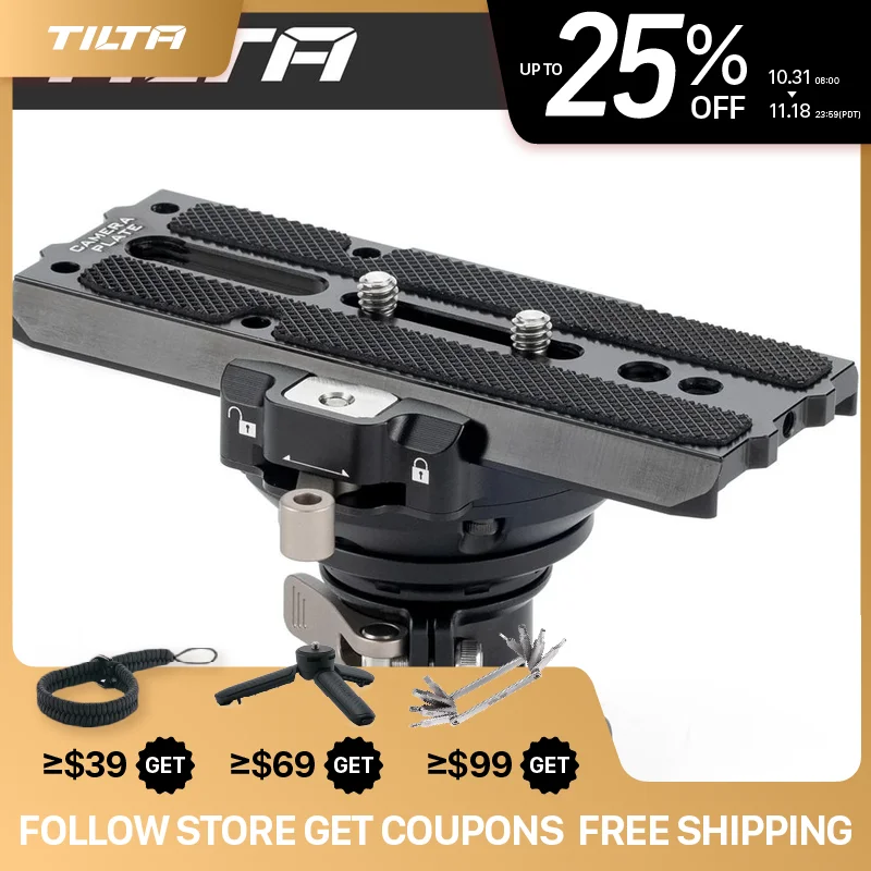 TILTA GSS-T01-QPA Manfrotto Quick Release Plate Adapter for Tilta Float Stabilizing Arm DJI Ronin 4D