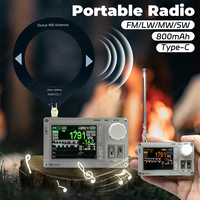 TEF6686 Radio FM/LW/MW/SW Full Band Radio with LCD Display Portable Radio Rechargeable Pocket Radio Gifts for Seniors Elderly