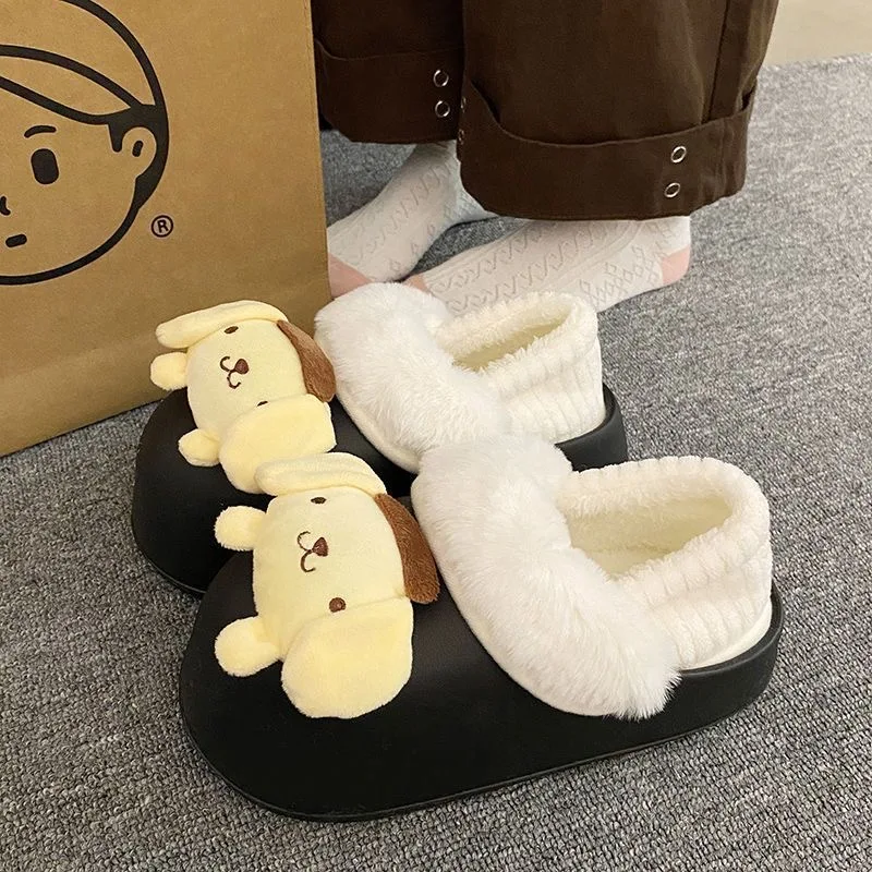 

Cinnamoroll student EVA bag heel thick cotton shoes for women wearing thick soled winter non slip and odorless cotton slippers